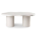 Tavolino MIRELLA, grigio-beige, forme arrotondate