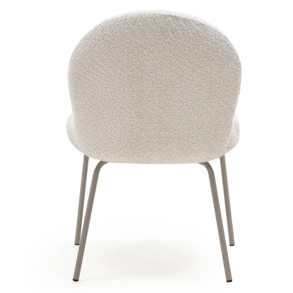 Sedia MIRANDO Beige Chiaro con Forme Arrotondate