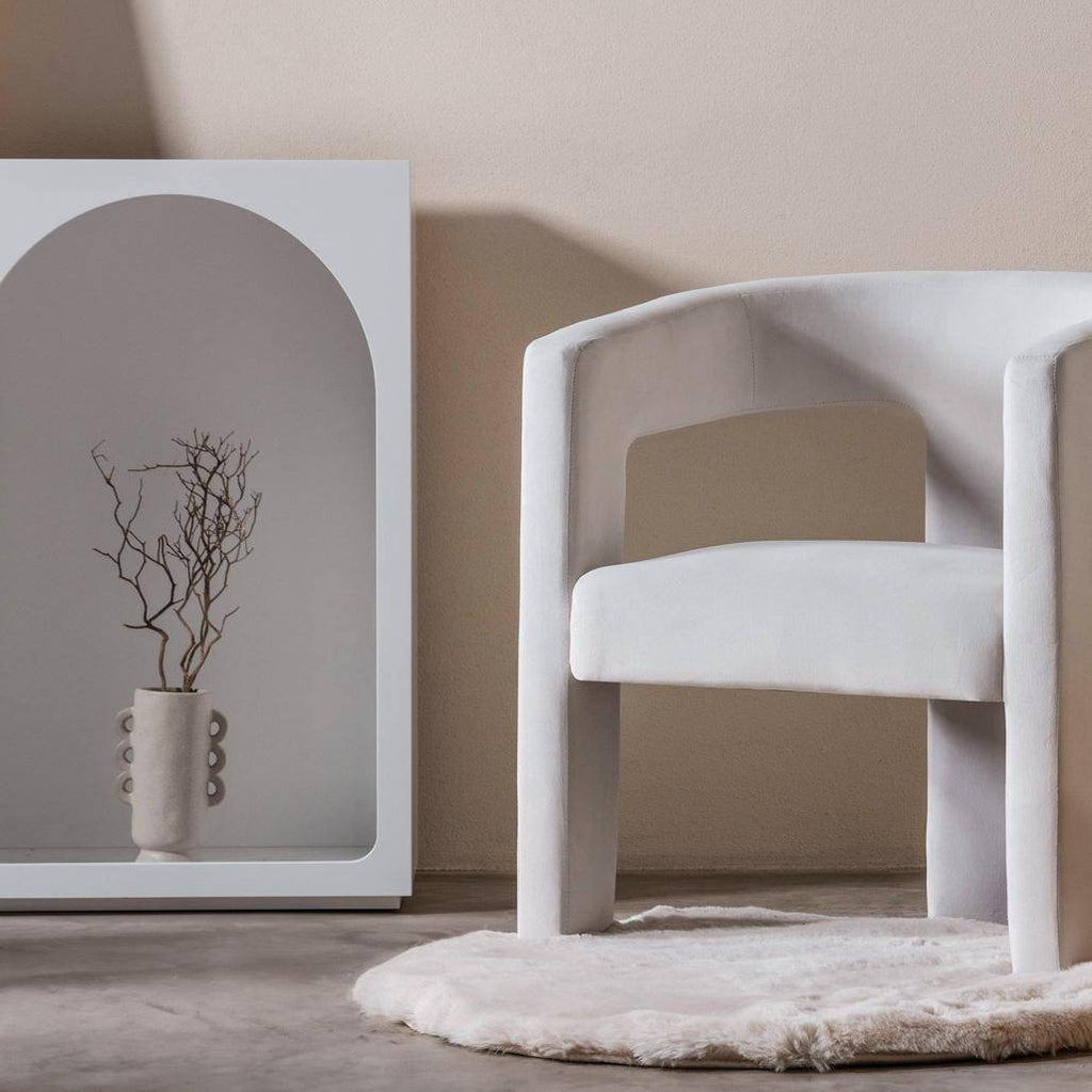 Poltrona Lounge LAUREN VELVET, velluto beige