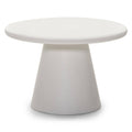 Tavolino da caffè METRE 60 cm, rotondo, ecru, microcemento