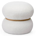 Pouf imbottito MUSSI Rotondo Bianco