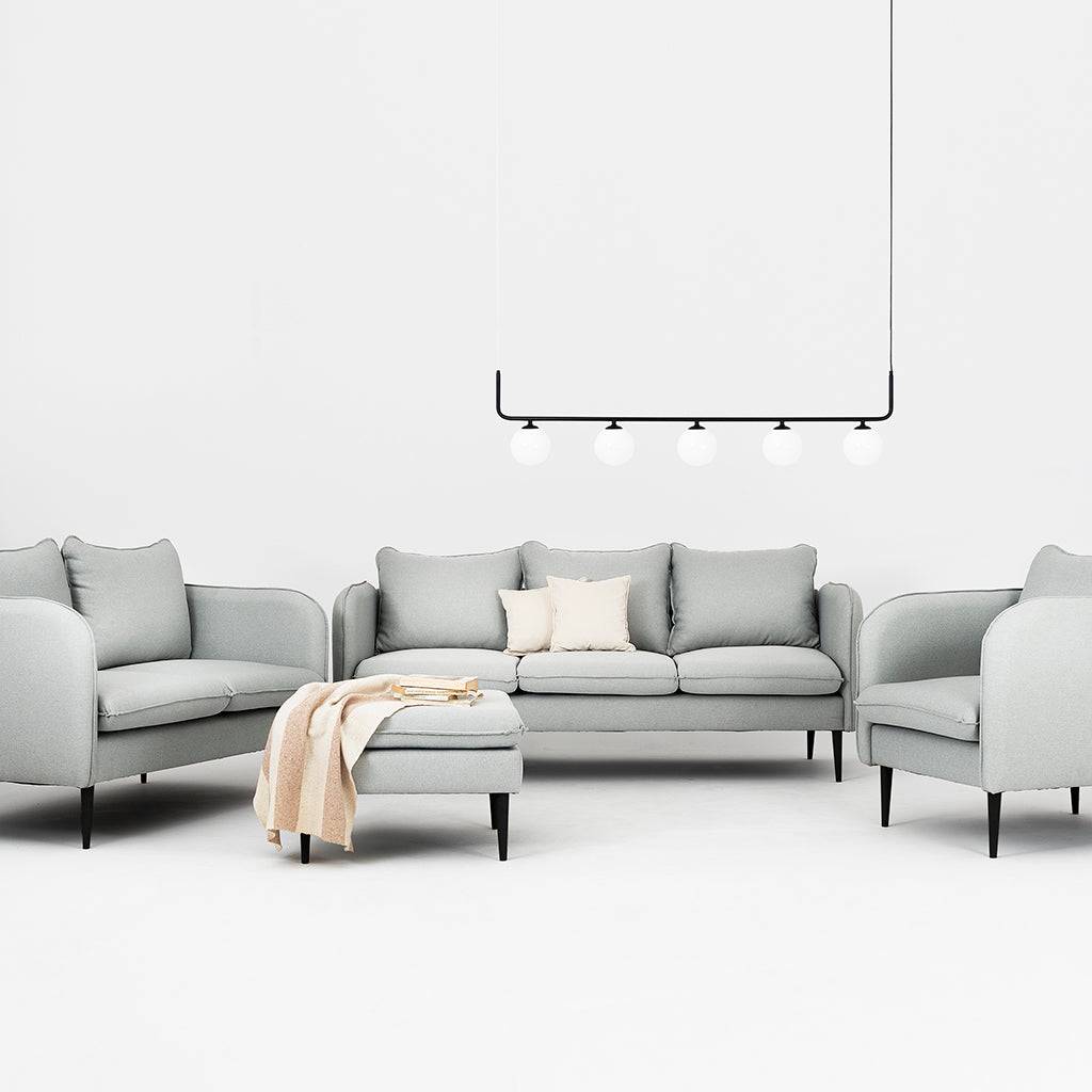 Divano POSH 3 posti - Nero Platino