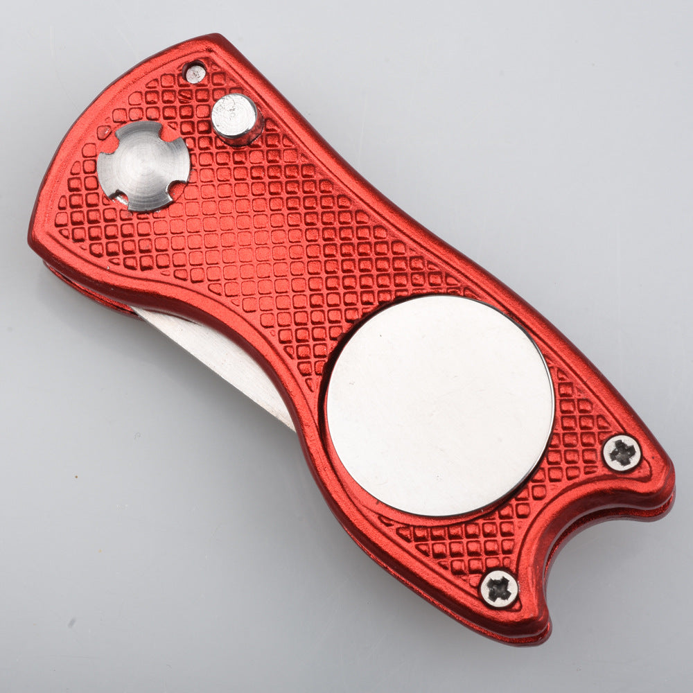 Forca per la riparazione del prato da golf con manico in alluminio - Accessori Mark Tool