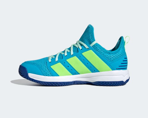 Adidas scarpa da pallavolo da ragazzo Stabil Jr FU8402 signal cyan green royal