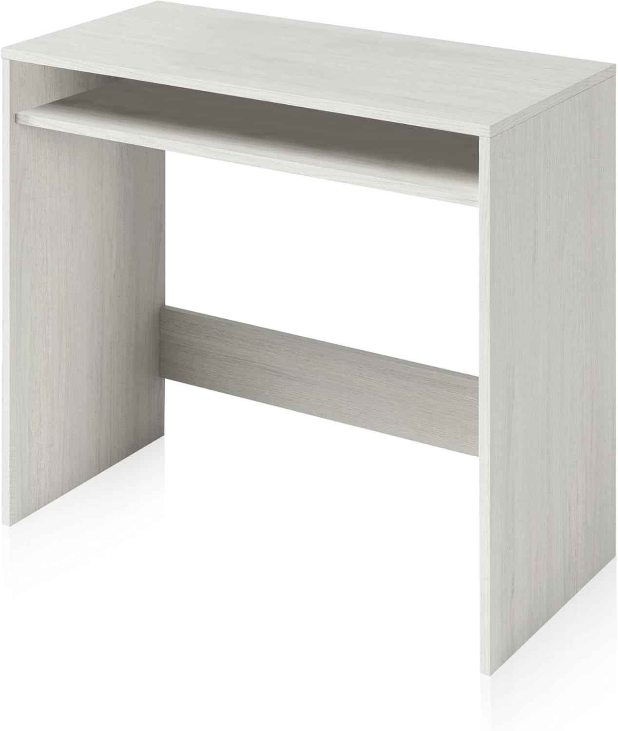 Scrittoio compatto bianco Alpes - 79x43x79 cm con ripiani moderni