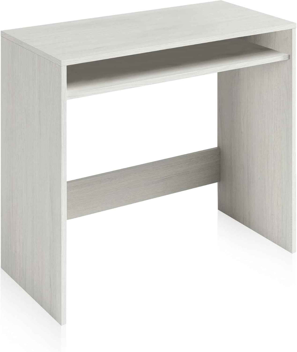 Scrittoio compatto bianco Alpes - 79x43x79 cm con ripiani moderni