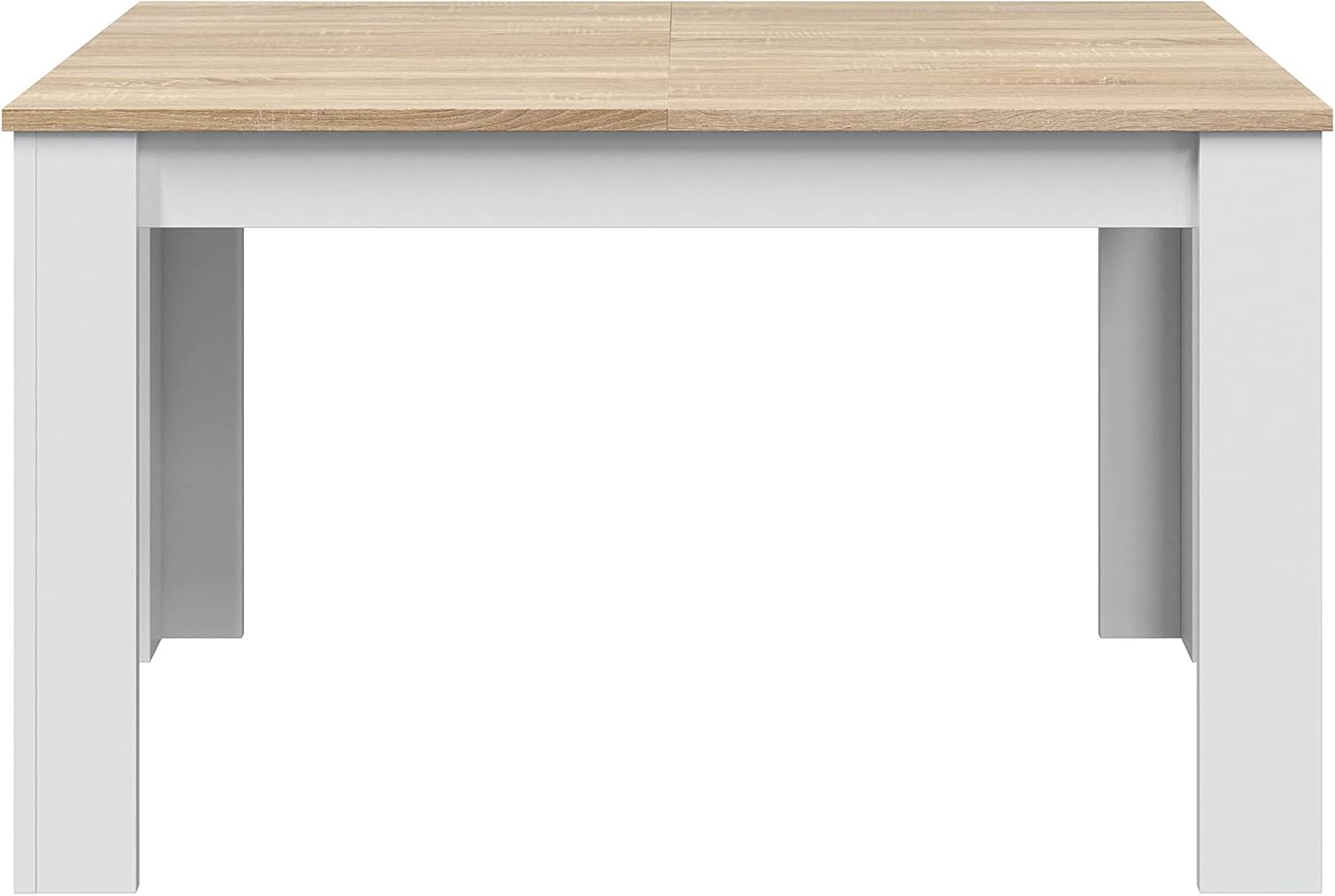 Tavolo allungabile bianco lucido 90x140/190 cm - Prolunga centrale e stile nordico