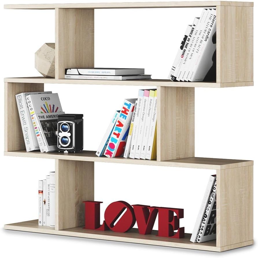 Libreria componibile bassa Athena - 110x97x24 cm, colore canadian