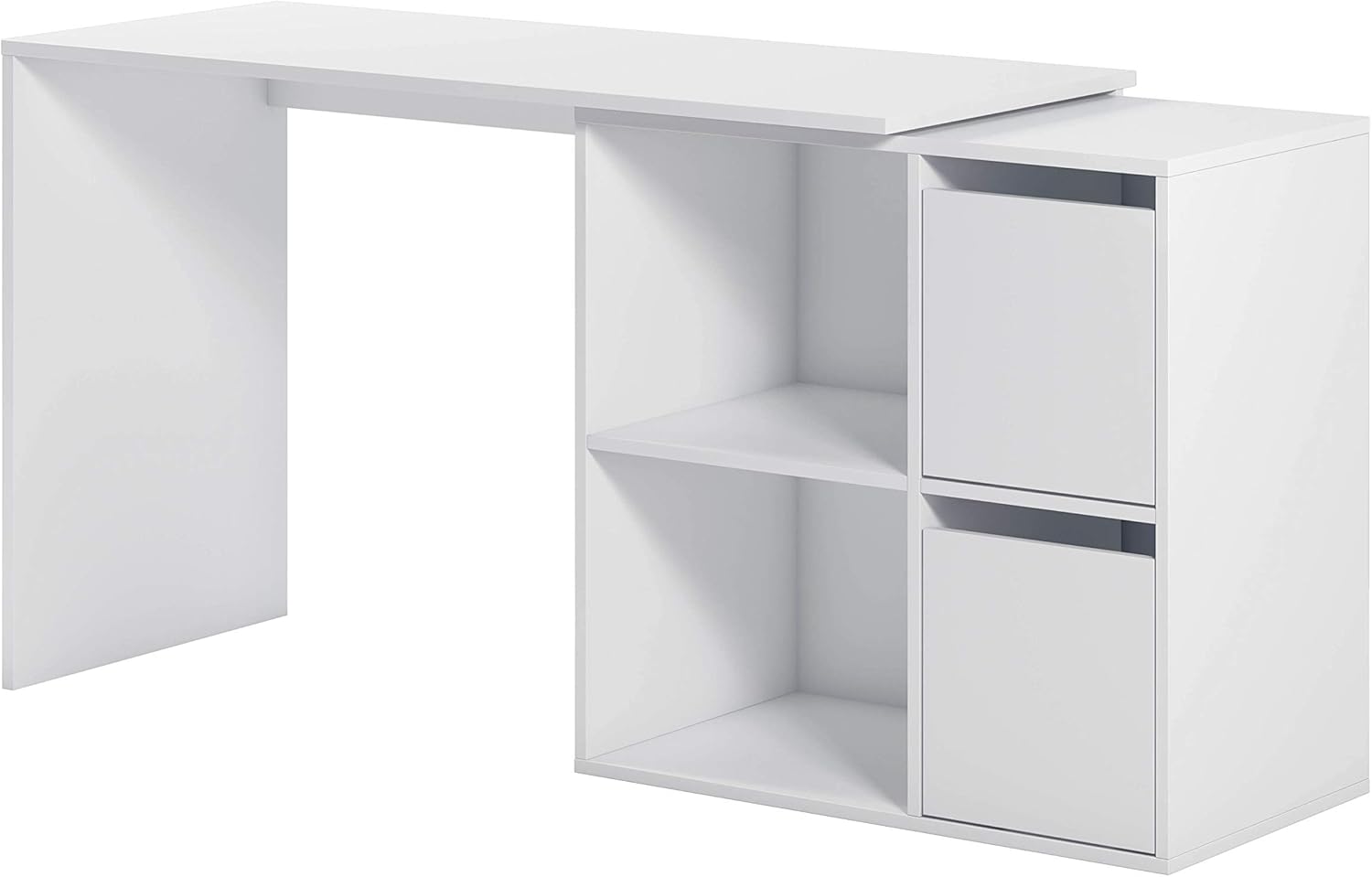 Scrittoio reversibile bianco pluriposizione - 120x49x78 cm regolabile