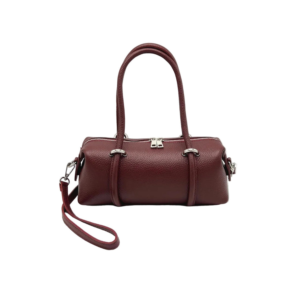 Small East-West Boston Bag in Pebbled Leather