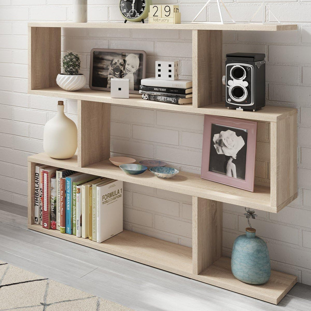 Libreria componibile bassa Athena - 110x97x24 cm, colore canadian