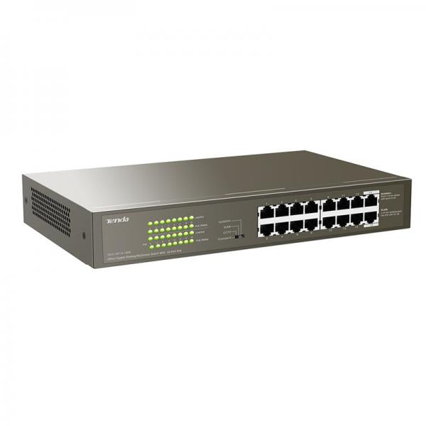 Tenda TEG1116P-16-150W-EU switch di rete Non gestito Gigabit Ethernet (10/100/1000) Supporto Power over Ethernet (PoE) Bronzo [TEG1116P-16-150W]