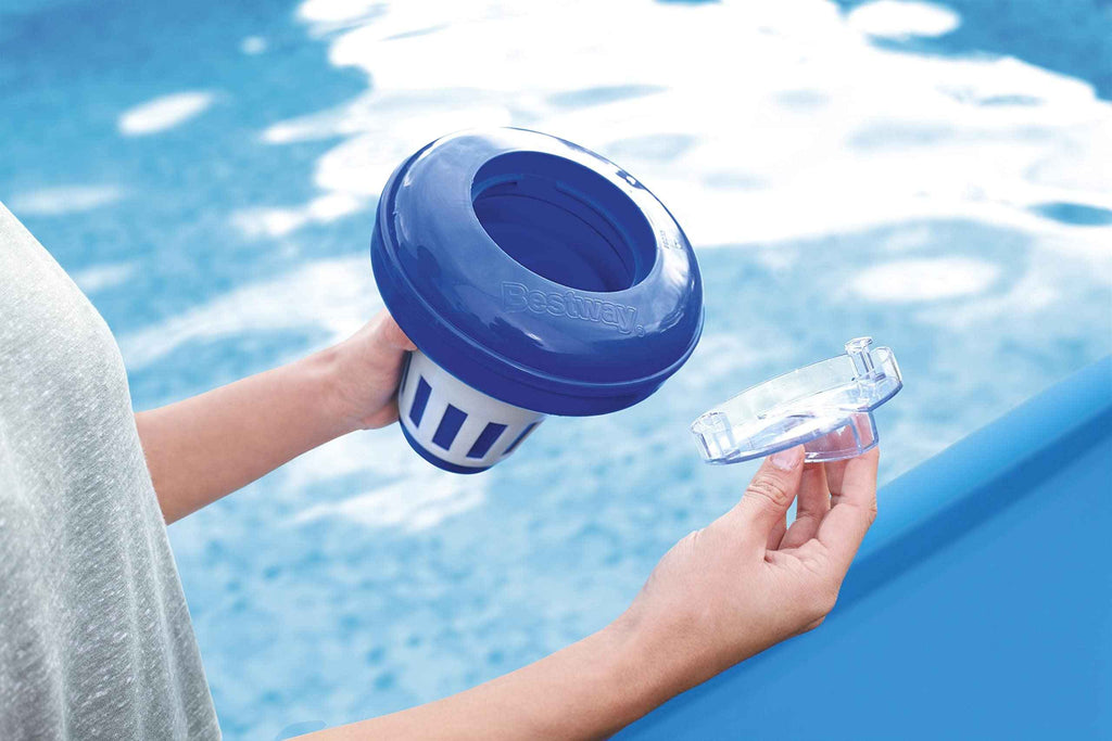 Dispenser cloro galleggiante 16,5 cm regolabile pastiglie
