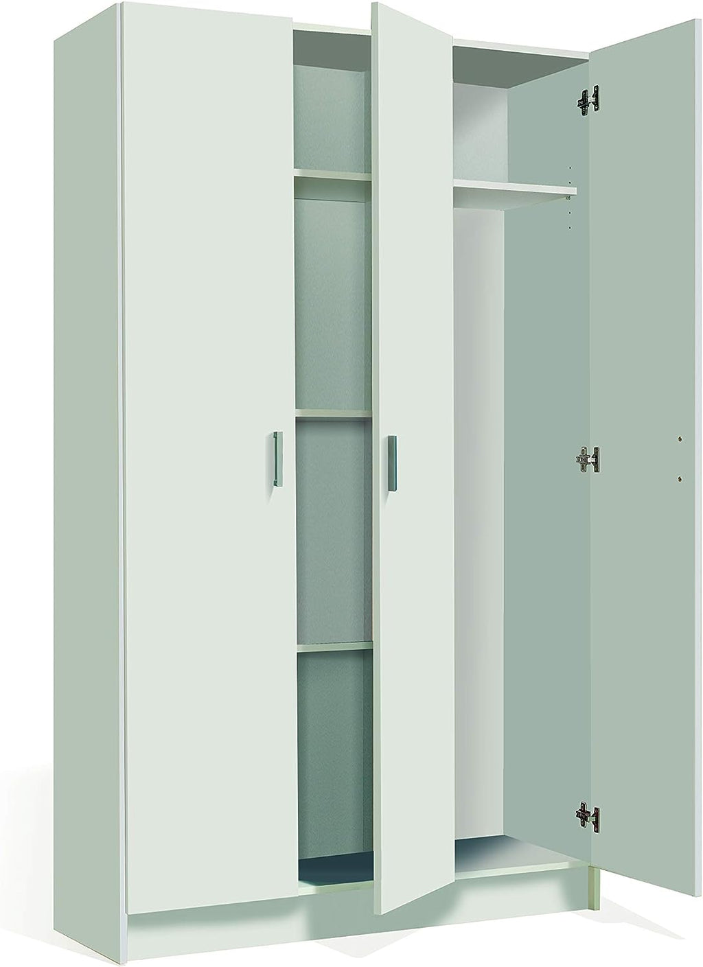 Guardaroba Portascope 3 Ante L109xH180xP37 in Melaminico Bianco