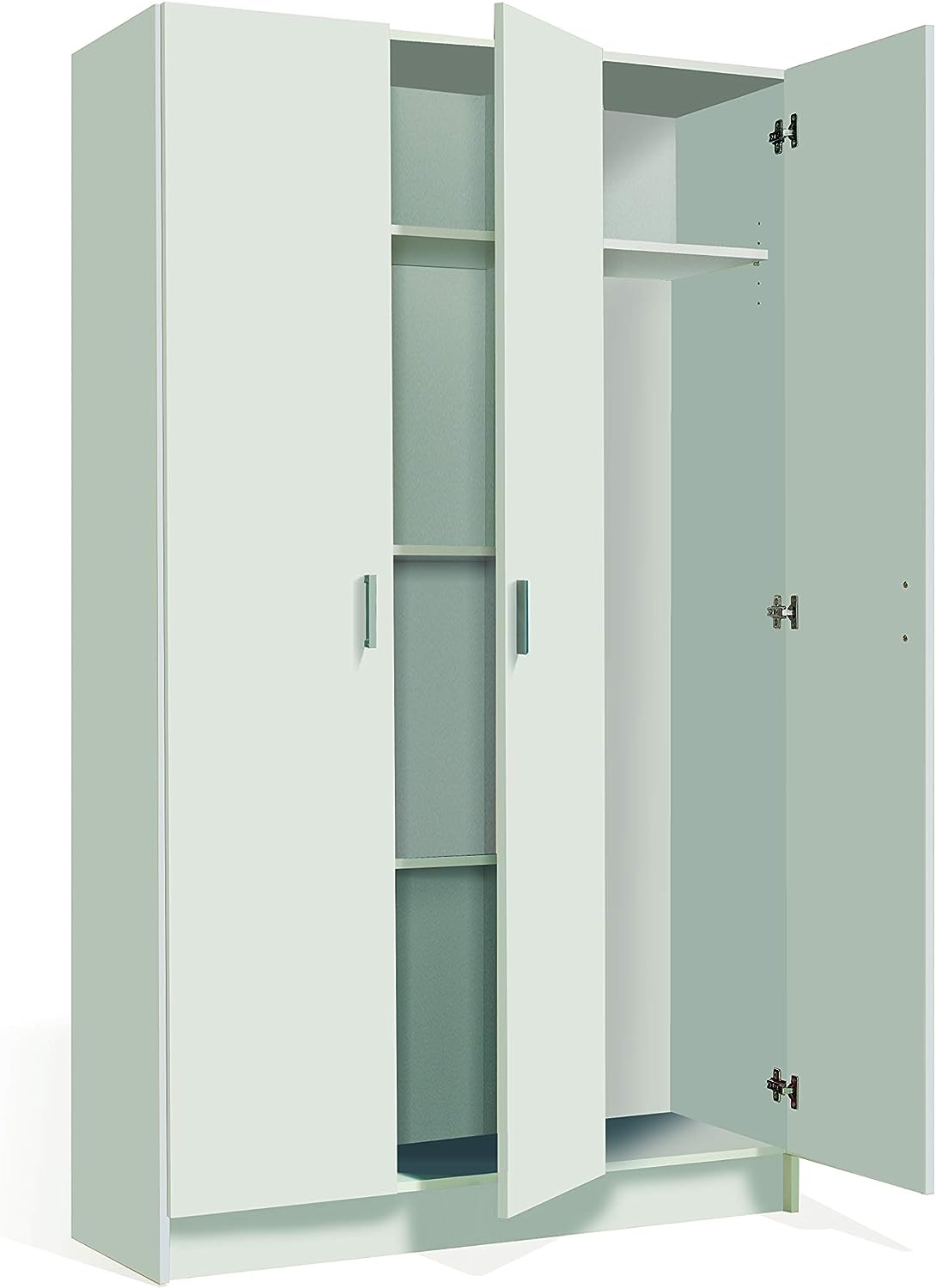 Guardaroba Portascope 3 Ante L109xH180xP37 in Melaminico Bianco