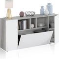 Credenza moderna Royla bianca e cemento – Stile nordico 150 cm