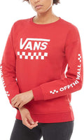 Vans felpa girocollo con logo e decorazioni sul braccio Too Much Fun Crew VA3PBFYFO red