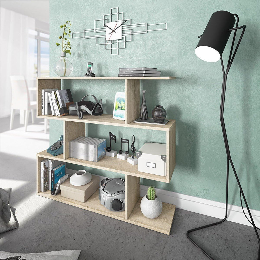 Libreria componibile bassa Athena - 110x97x24 cm, colore canadian