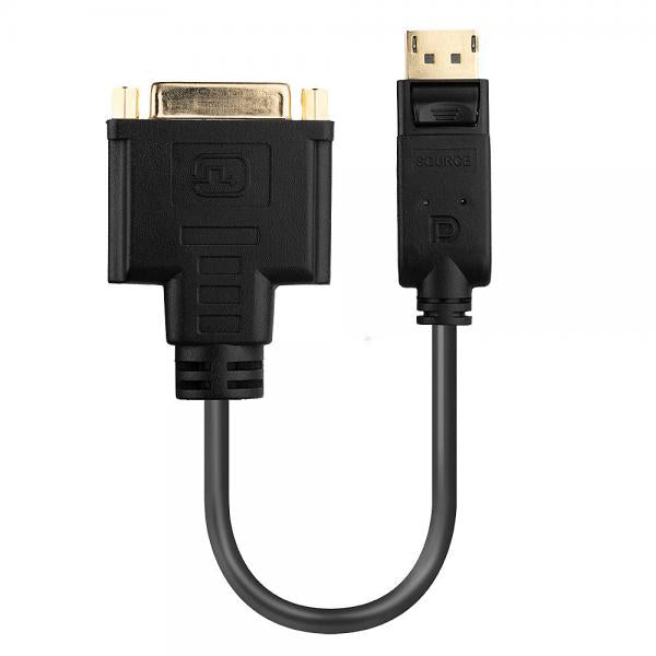 LINDY ADATTATORE CAVO DISPLAYPORT/DVI-D, M/F, ATTIVO, 15CM [41004]