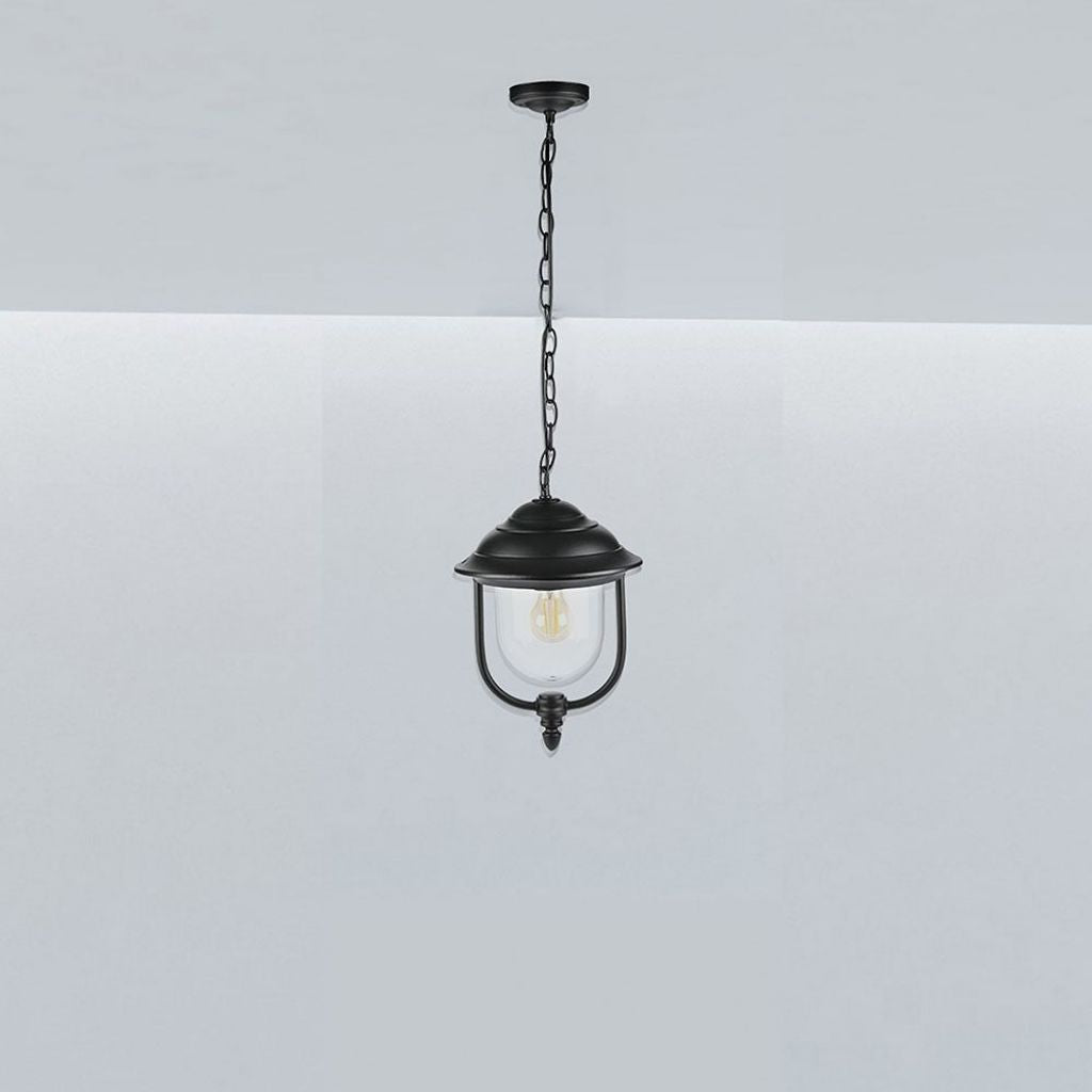 V-TAC Lampada LED da Soffitto a Lanterna E27, L 890mm, Nero, IP44, Max 60W