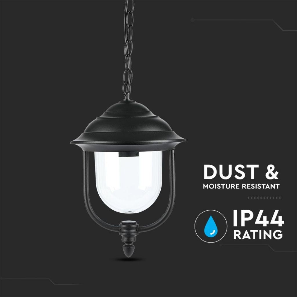 V-TAC Lampada LED da Soffitto a Lanterna E27, L 890mm, Nero, IP44, Max 60W