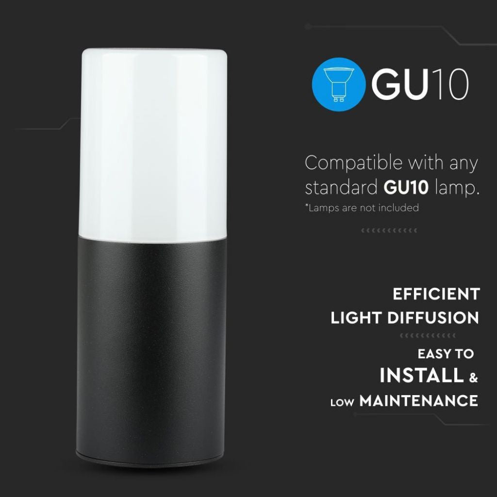V-TAC Lampada LED da Giardino GU10, H 22cm, Nero Opaco, IP54
