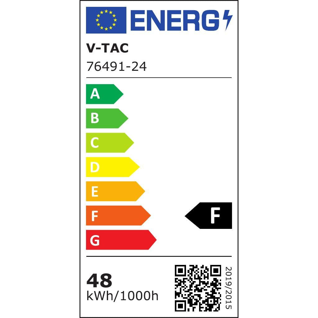 Plafoniera LED 48W Nera 420mm IP44 4000K Samsung Chip | V-TAC