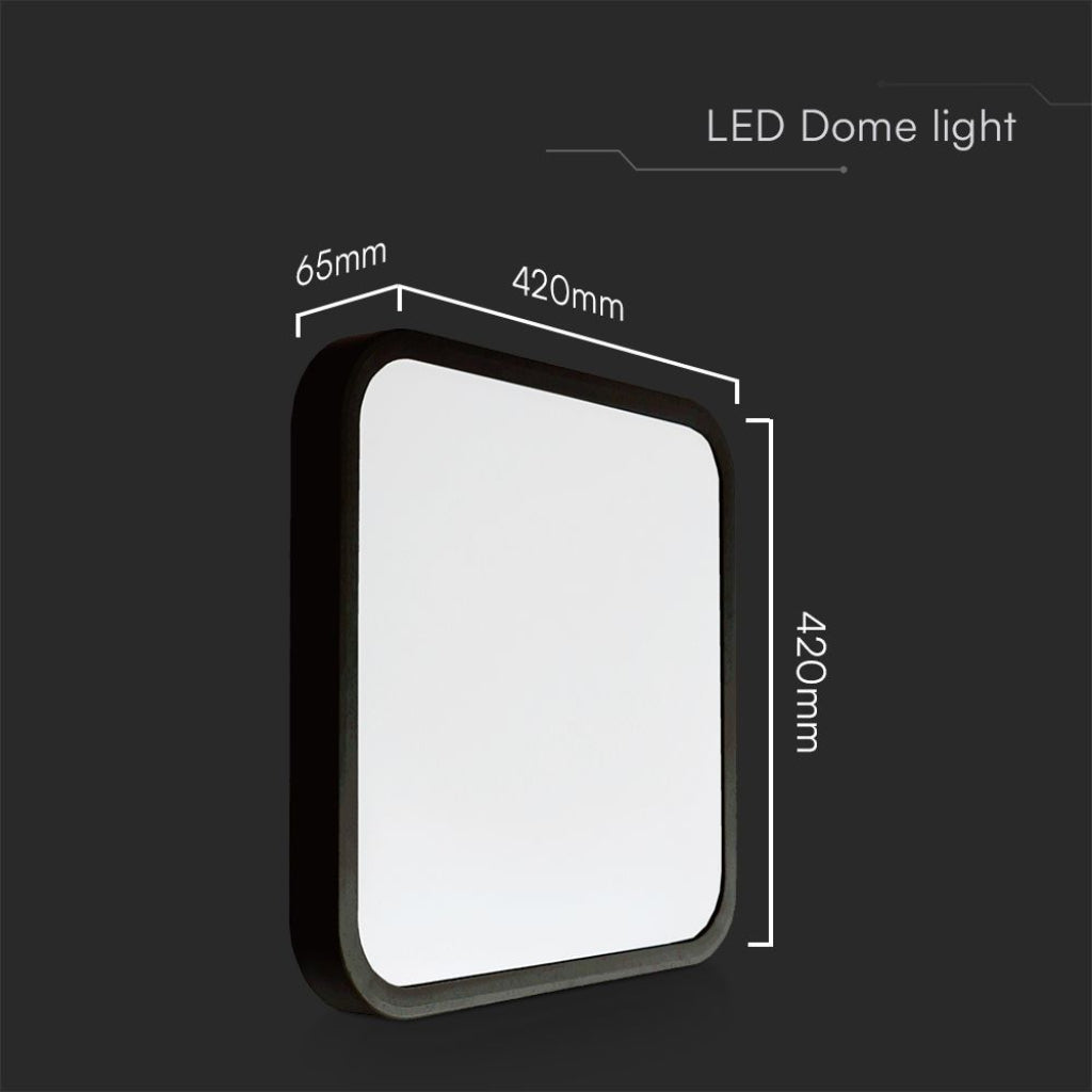 Plafoniera LED 48W Nera 420mm IP44 4000K Samsung Chip | V-TAC