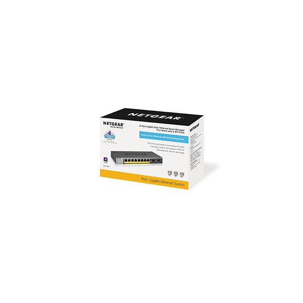 NETGEAR GS110TP Gestito L2/L3/L4 Gigabit Ethernet (10/100/1000) Supporto Power over Ethernet (PoE) Grigio [GS110TP-300EUS]