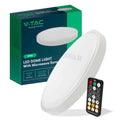 Plafoniera LED Rotonda 18W con Telecomando e Sensore di Movimento 6500K IP44