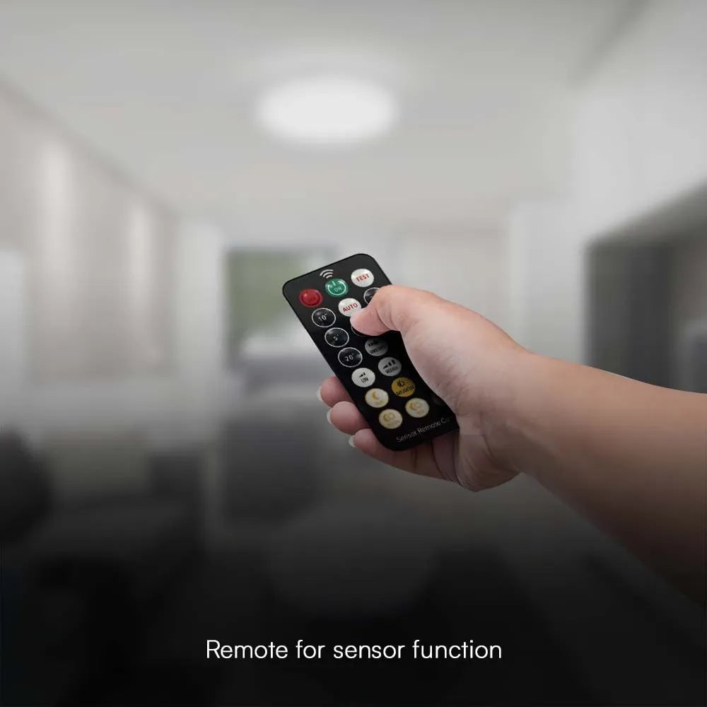 Plafoniera LED V‑TAC 18 W Ø295mm nera – Chip Samsung & sensore, 4000 K