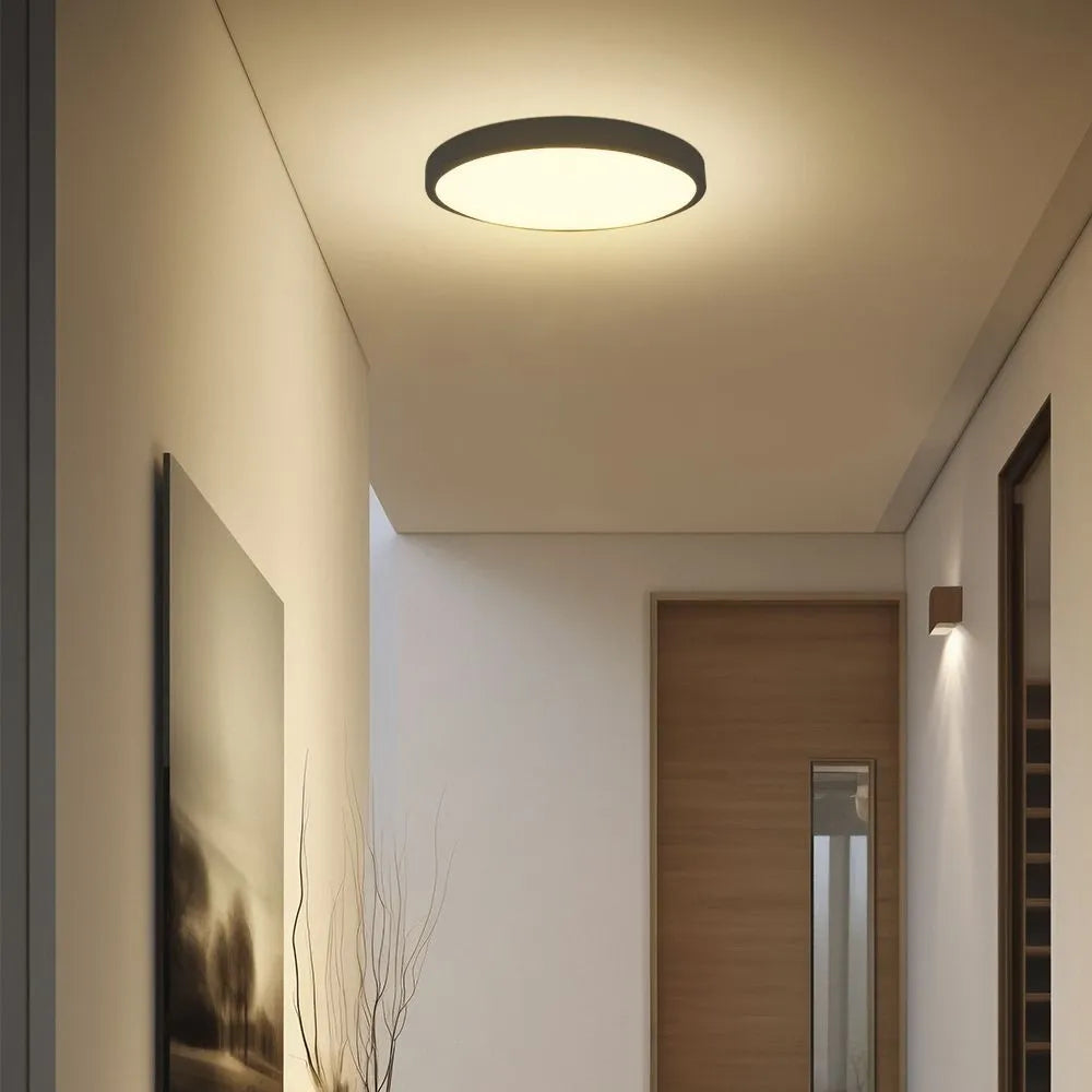 Plafoniera LED V‑TAC 18 W Ø295mm nera – Chip Samsung & sensore, 4000 K