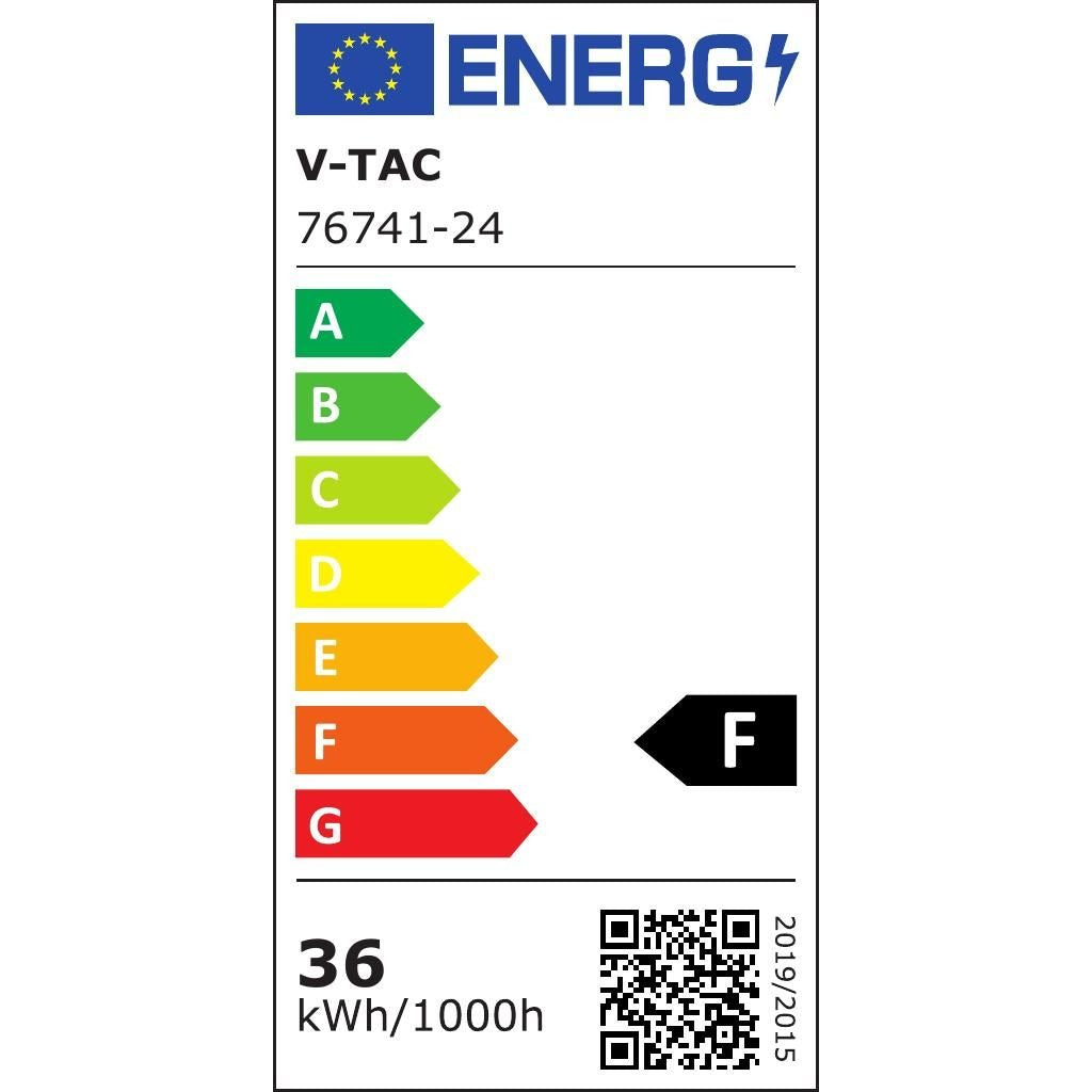 Plafoniera LED V‑TAC 36 W quadrata nera – 4000 K, sensore & telecomando