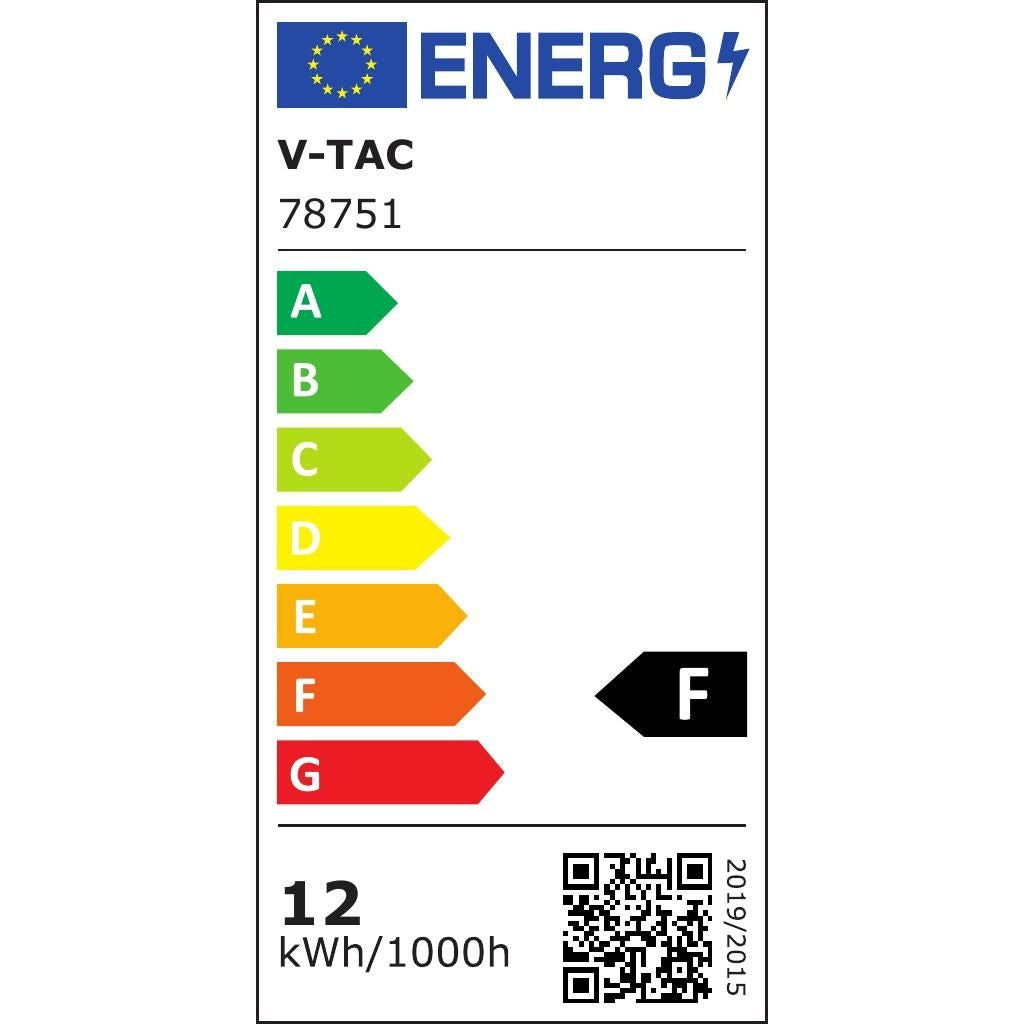 Plafoniera LED V‑TAC 12 W rotonda – 6400 K, chip Samsung, bianca