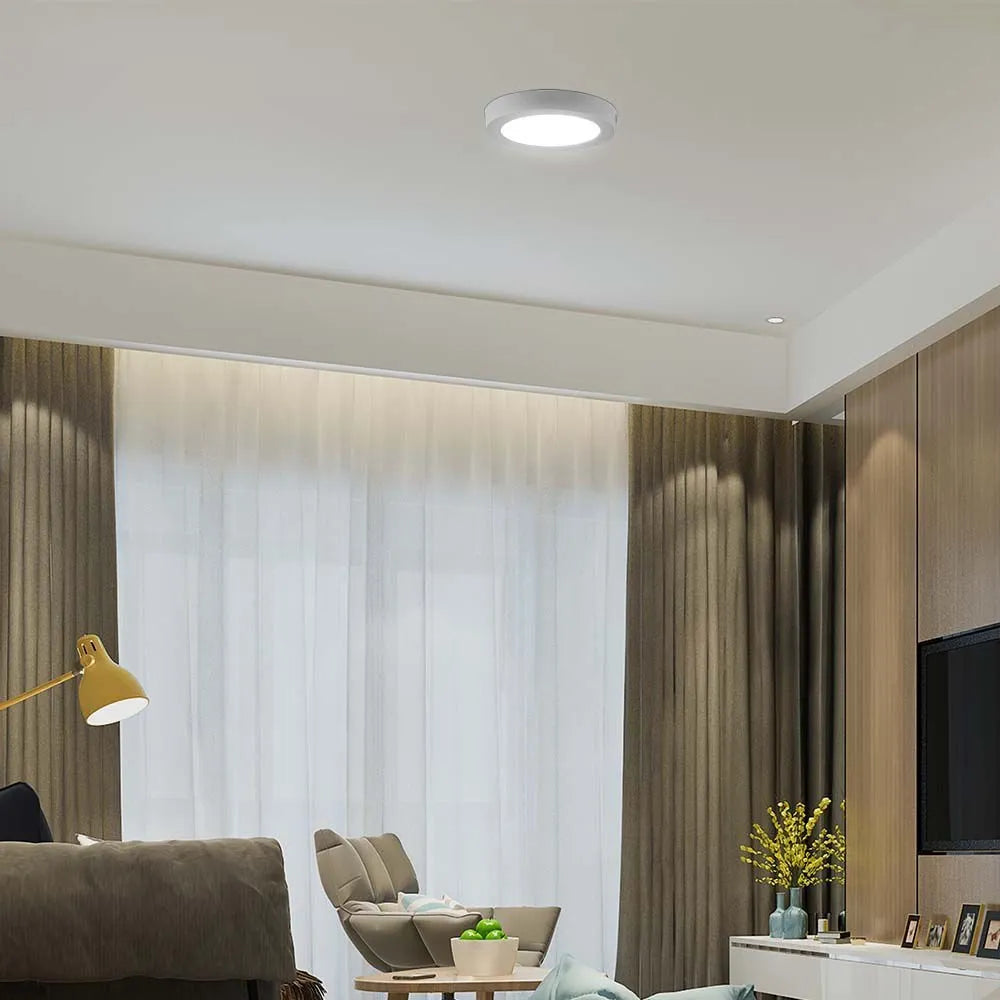 Plafoniera LED V‑TAC 12 W rotonda – 6400 K, chip Samsung, bianca