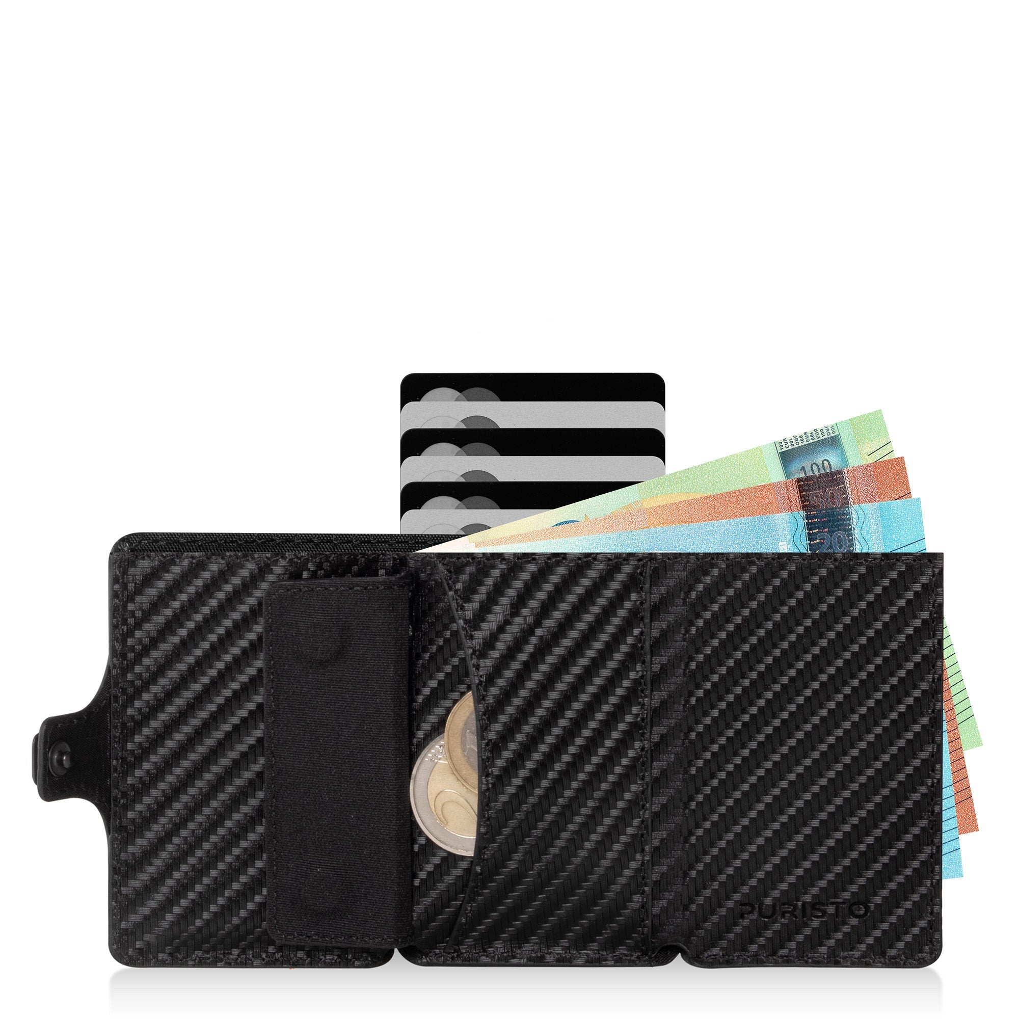 KLIK Mini con portamonete Carbon
