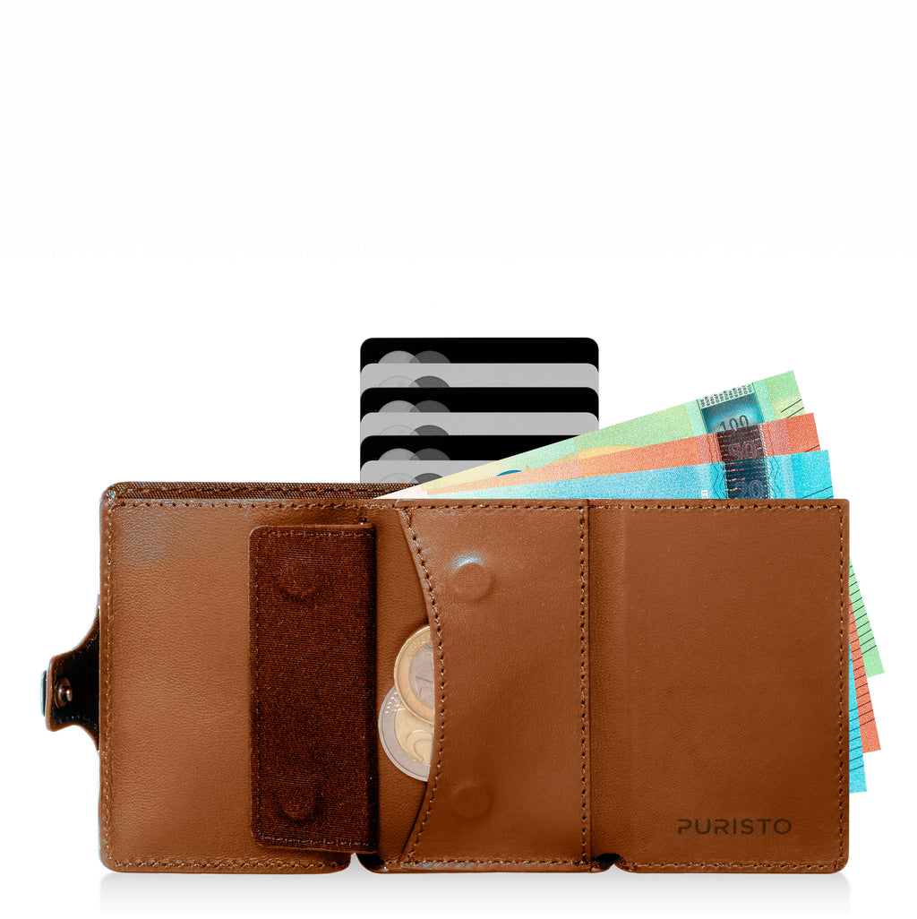 KLIK Mini con portamonete Mirum Cognac