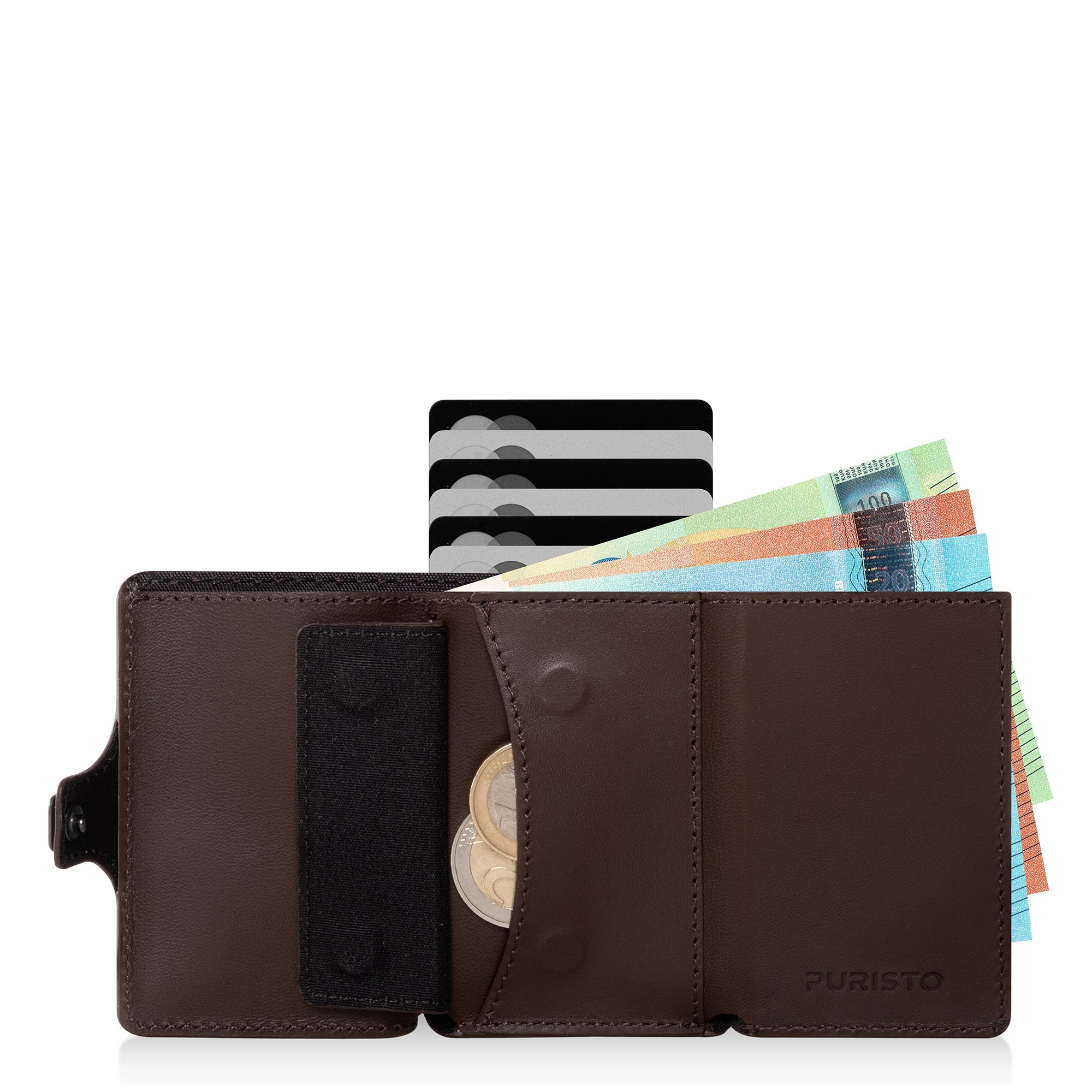 KLIK Mini con portamonete Pelle Marrone