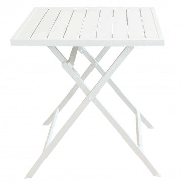 Tavolo pieghevole alabama 70 x 70 con struttura in alluminio bianco