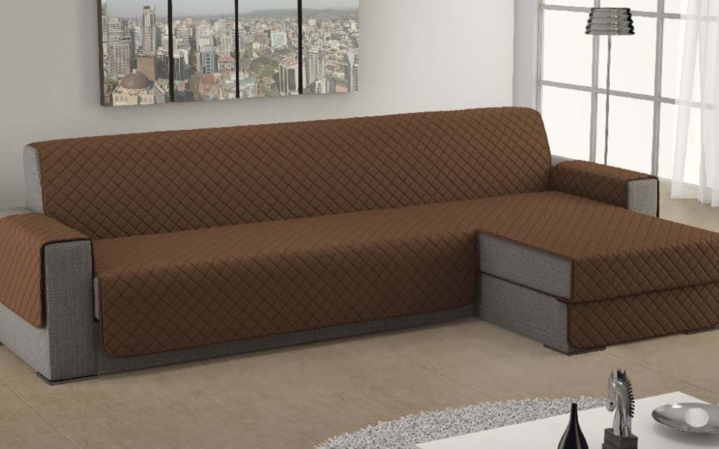 Irge Sinfonia Copridivano 2 - 3 - 4 Posti Estensibile Da 110 Cm A 280 Cm Tinta Unita Colori Assortiti