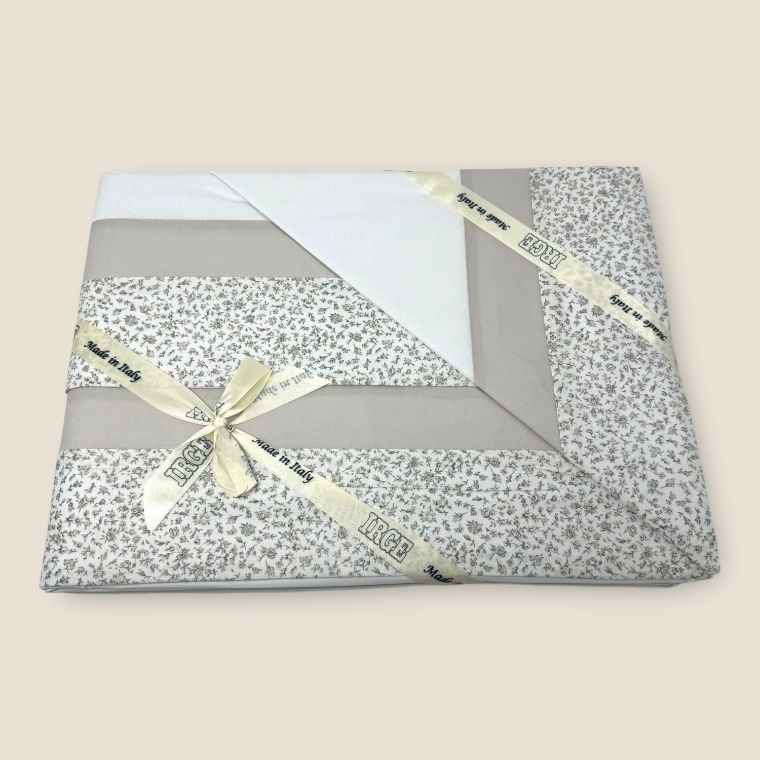 Irge - Completo Letto Matrimoniale Fantasia Fiori 100% Cotone Art. Gaia