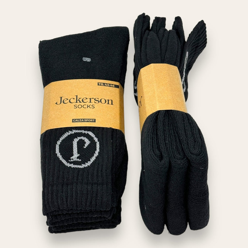 Jeckerson - Confezione 3 Paia Calzini Spugna Uomo Altezza Media Per Lo Sport Uomo Donna  Art. Jeckerson