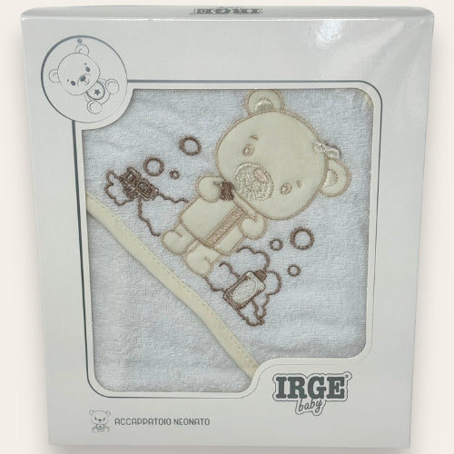 Irge Baby  Accappatoio Triangolo In Spugna Idrofila Di Cotone Ricamato  Art. Ir1988