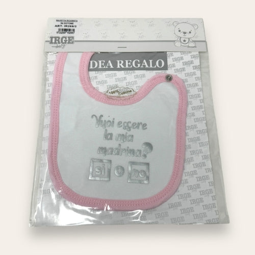 Nancy Baby Idea Regalo Bavetta In Puro Cotone Con Clips Stampata  Ir268