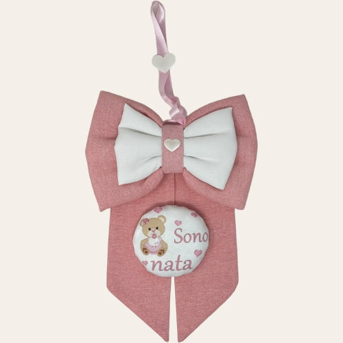 Irge Baby Coccarda Di Benvenuto Con Stampa E Ricamo Piccola  Art. Ir1024-b