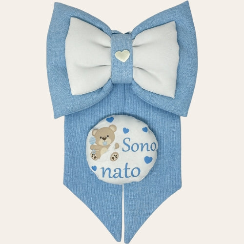 Irge Baby Coccarda Di Benvenuto Con Stampa E Ricamo Piccola  Art. Ir1024-b
