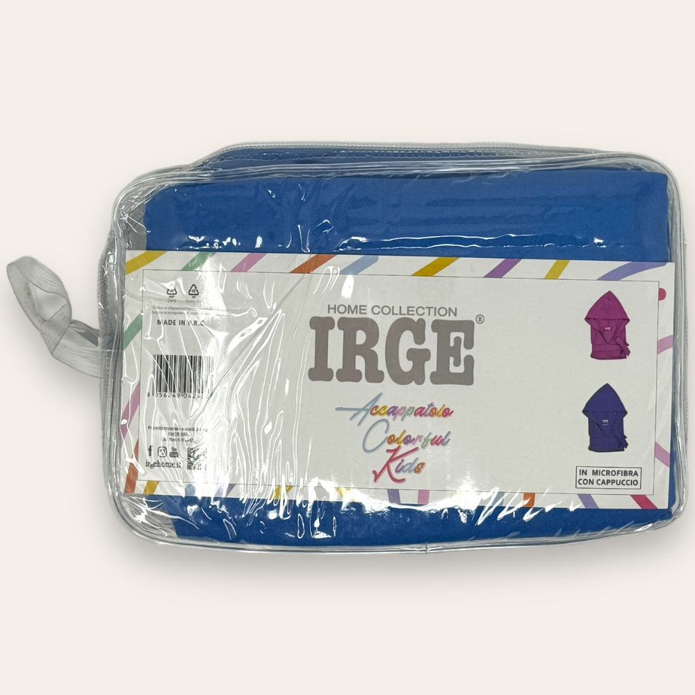 Irge Collection - Accappatoio In Morbida Microfibra Bimbo-a Con Cappuccio  Art. Accappatoio