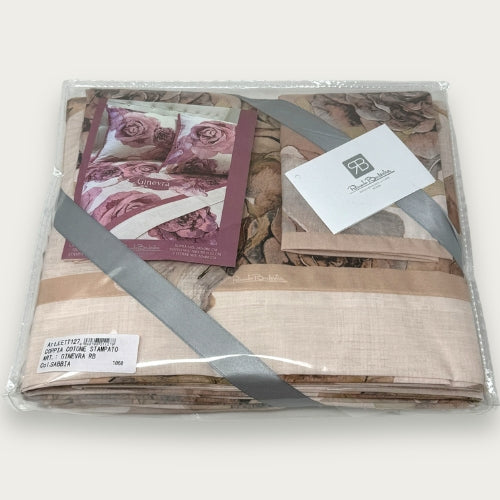 Renato Balestra - Completo Lenzuola Matrimoniale In Cotone Fantasia Floreale  Art. Lett127 Ginevra