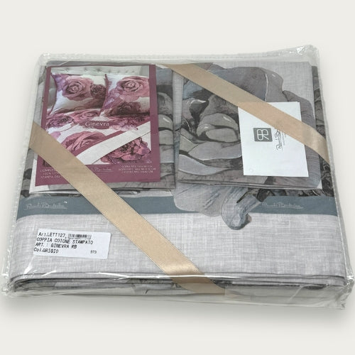 Renato Balestra - Completo Lenzuola Matrimoniale In Cotone Fantasia Floreale  Art. Lett127 Ginevra
