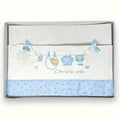Irge Baby Completo Culla Carrozzina 3 Pezzi -sotto+sopra+federa Ricamato In Puro Cotone Misura 90x120  Art. Bicc10